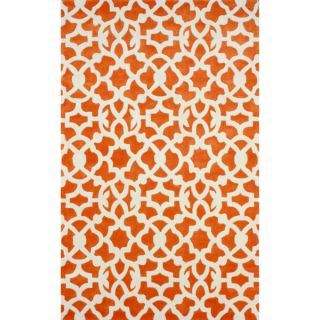 nuLOOM Handmade Modern Lattice Trellis Orange Rug (5 x 8)