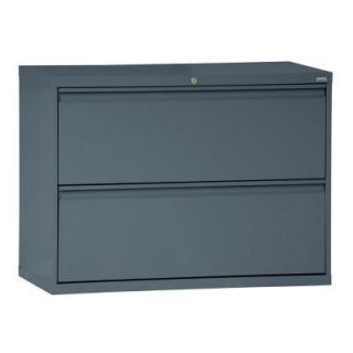 Sandusky 800 Series 36 in. W 2 Drawer Full Pull Lateral File Cabinet in Charcoal LF8F362 02