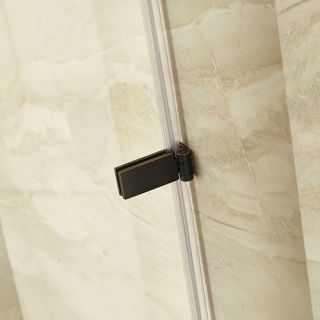SoHo 73 x 32 Adjustable Frameless Shower Door with Privacy Panel