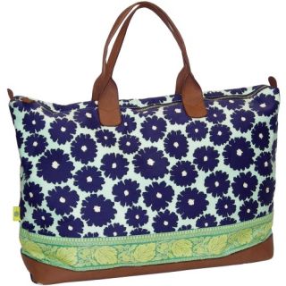 Amy Butler for Kalencom Wanderlust Collection Meris Duffle Bag   Poppies Blue