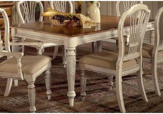 Hillsdale Wilshire Rectangular Dining Table Antique White   Dining Tables