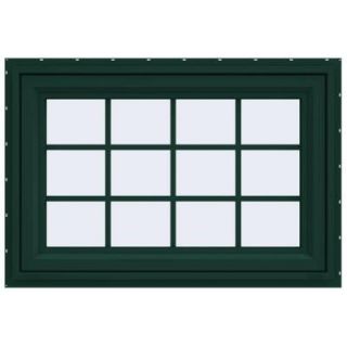 JELD WEN 35.5 in. x 23.5 in. V 4500 Series Awning Vinyl Window with Grids   Green THDJW143200246