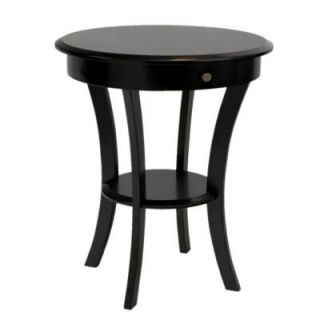 Frenchi Home Furnishing Wood Round Table with Drawer and Shelf MH303