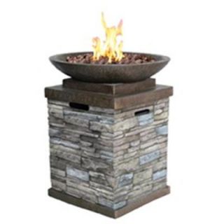 16.7 in. W x 16.7 in. D x 29.1 in. H NewCastle LP Firebowl 63172