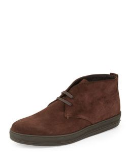 TOM FORD Clarence Suede Chukka Boot, Dark Brown
