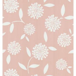 Brewster 8 in. W x 10 in. H Zinnia Flower Wallpaper Sample DISCONTINUED 141 62120SAM