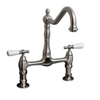 Barclay Products Dorset 8 in. 2 Handle Lavatory Bridge Faucet in Brushed Nickel DISCONTINUED I770 PL BN