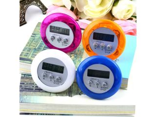 New Cute Mini Round LCD Digital Cooking Home Kitchen Countdown UP Timer Alarm