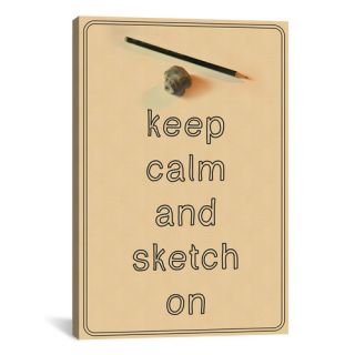 Keep Calm and Sketch On Textual Art on Canvas by iCanvas