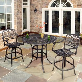 Home Styles Floral Blossom Patio Bistro Set