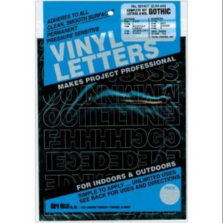Permanent Adhesive Vinyl Letters & Numbers 1" 183/Pkg Black