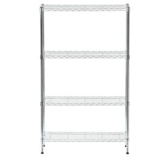 HDX 4 Tier 35.7 in. x 59.3 in. x 14 in. Wire Home Use Shelving Unit EH WSHDI 004