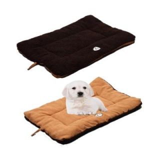 PET LIFE Eco Paw Medium Brown and Cocoa Reversible Pet Bed PB1BRMD