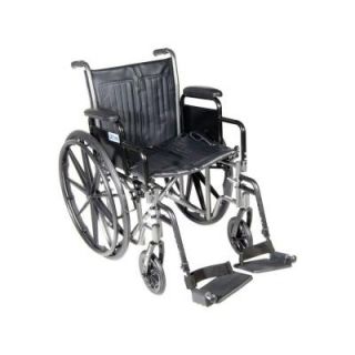 Drive Silver Sport 2 Wheelchair with Desk Arms, Swing Away Footrests and 18 in. Seat ssp218dda sf