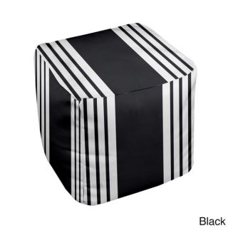 13 x 13 inch Two tone Stripe Print Decorative Pouf