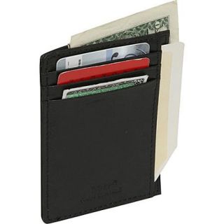 DOPP Unisex Leather Front Getaway Pocket Wallet, Black