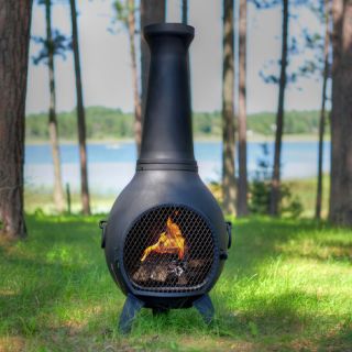 The Blue Rooster Aluminum Wood Prairie Chiminea