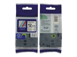 2 Value pack Black on White label Tape compatible for Brother TZe231 TZ231 1/2"x26.2ft for P Touch 12mm