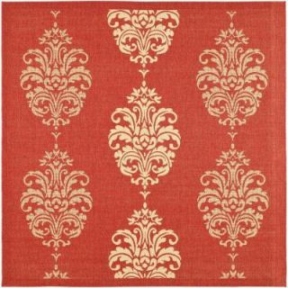 Safavieh Courtyard Red/Natural 7 ft. 10 in. x 7 ft. 10 in. Square Indoor/Outdoor Area Rug CY2720 3707 8SQ
