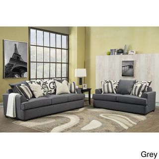 Furniture of America Bryen Skyler Contemporary Chenille Fabric Sofa