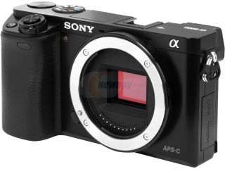 SONY Alpha a6000 ILCE 6000/B Black 24.3 MP 3.0" 921.6K LCD Mirrorless Camera   Body Only