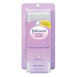 JOHNSON'S Safety Swabs 185 Each (Pack of 2)