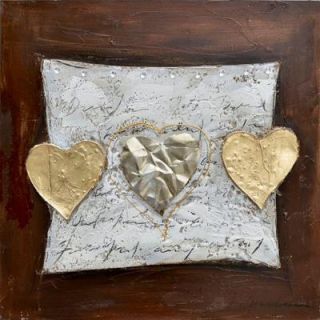 Yosemite Home Decor 27.5 in. x 27.5 in. Hearts of Gold Hand Painted Contemporary Artwork DISCONTINUED FCC5205S 2
