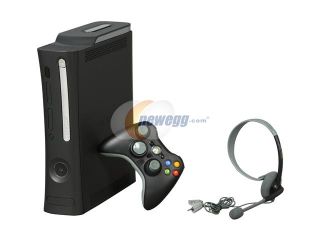 Microsoft Xbox 360 Elite 120GB Black complete set w/ headset