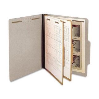 Sj Paper Classification Folder   Letter   8.5" X 11"   3 Divider   4.25" Expansion   8 Fastener   2" Capacity   15 / Box   25pt.   Gray   Selco Industries, Inc. S60902