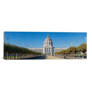 iCanvas Panoramic 'Facade of the Historic City Hall near the Civic Center, San Francisco, California' Photographic Print on Canvas