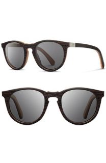 Shwood Belmont 48mm Polarized Wood Sunglasses