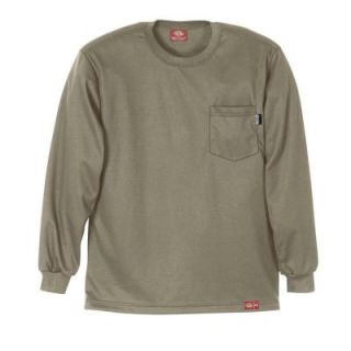 Dickies Men's Small Khaki Flame Resistant Long Sleeve T shirt DFL511KH S