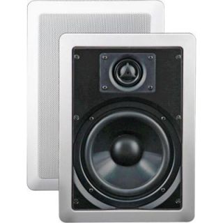 AudioSource 6.5 in. 100 Watt 2 Way In Wall Speakers   White DISCONTINUED AC6W