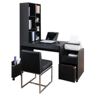 Hokku Designs Concept 2 Piece Modular Computer Desk with Bookcase