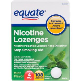 Equate Lozenge 4 Mg Mint Flavor Stop Smoking Aid   108 Ct