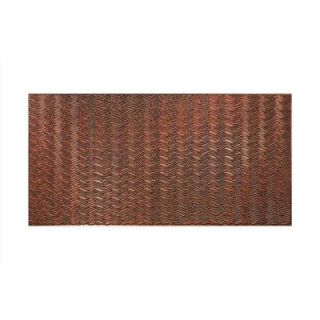Fasade Current Horizontal 96 in. x 48 in. Decorative Wall Panel in Moonstone Copper S73 18