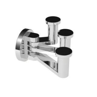Ginger Kubic Triple Pivoting Robe Hook in Polished Chrome 4610T/PC