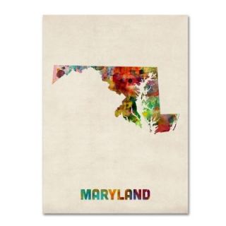 Trademark Fine Art 14 in. x 19 in. Maryland Map Canvas Art MT0355 C1419GG