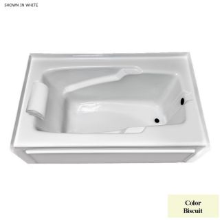 Laurel Mountain Mercer Vii Biscuit Acrylic Rectangular Skirted Bathtub with Right Hand Drain (Common 36 in x 66 in; Actual 21 in x 36 in x 66 in