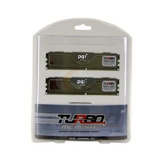 PQI TURBO 1GB (2 x 512MB) 184 Pin DDR SDRAM DDR 466 (PC 3700) Dual Channel Kit Desktop Memory Model PQI3700 1024DP