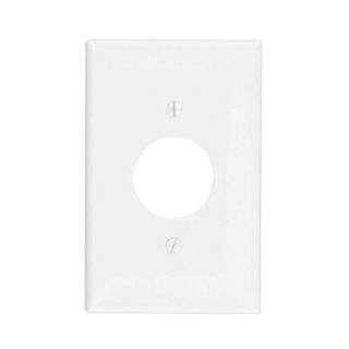 Leviton 1 Gang Midway Single 1.406 in. Hole Wall Plate, White R52 00PJ7 00W