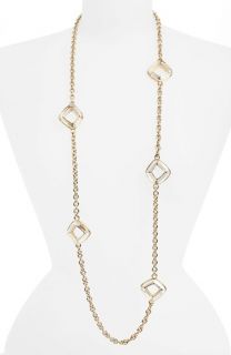 St. John Collection Square Crystal Station Necklace