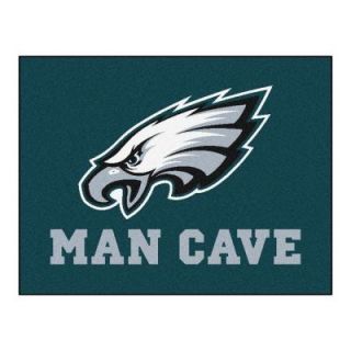 FANMATS Philadelphia Eagles Green Man Cave 2 ft. 10 in. x 3 ft. 9 in. Accent Rug 14352