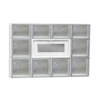 REDI2SET Diamond Pattern Frameless Replacement Glass Block Window (Rough Opening 32 in x 22 in; Actual 31 in x 21.25 in)