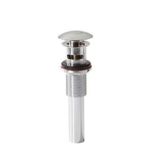 2.717 in. H x 8.6875 in. D Push Button Closing Umbrella Drain with Overflow in Polished Chrome 9297 CP