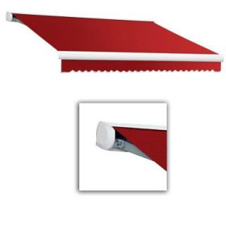AWNTECH 12 ft. Key West Full Cassette Manual Retractable Awning (120 in. Projection) in Red KWM12 35 R
