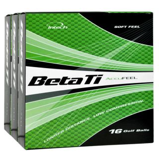 Intech Beta Ti AccuFeel Golf Balls White 3 Box Bundle 48 Pack