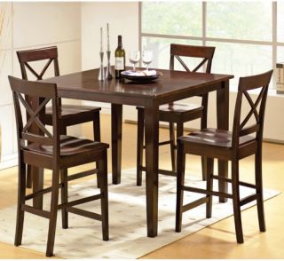 Steve Silver Cobalt 5 Piece Counter Height Dining Set   Espresso   Dining Table Sets