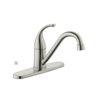 Glacier Bay Builders Single Handle Standard Kitchen Faucet in Stainless Steel 67559 0008D2