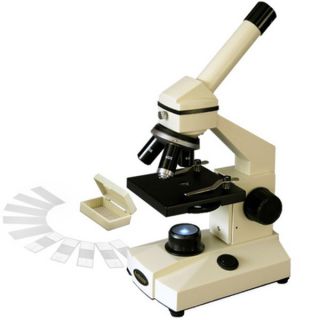 AmScope 40x 640x Student Biological Microscope with Slide Set